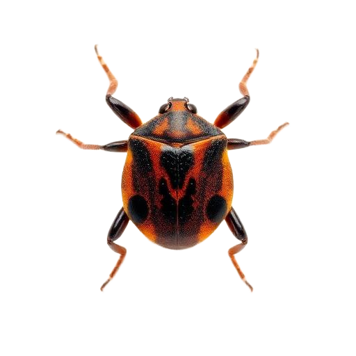 Close-up of a brown marmorated stink bug